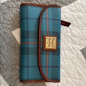 Dooney & Bourke Teal Plaid Wallet